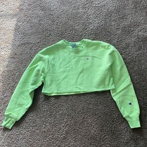 Champion Green Cropped Crew Neck